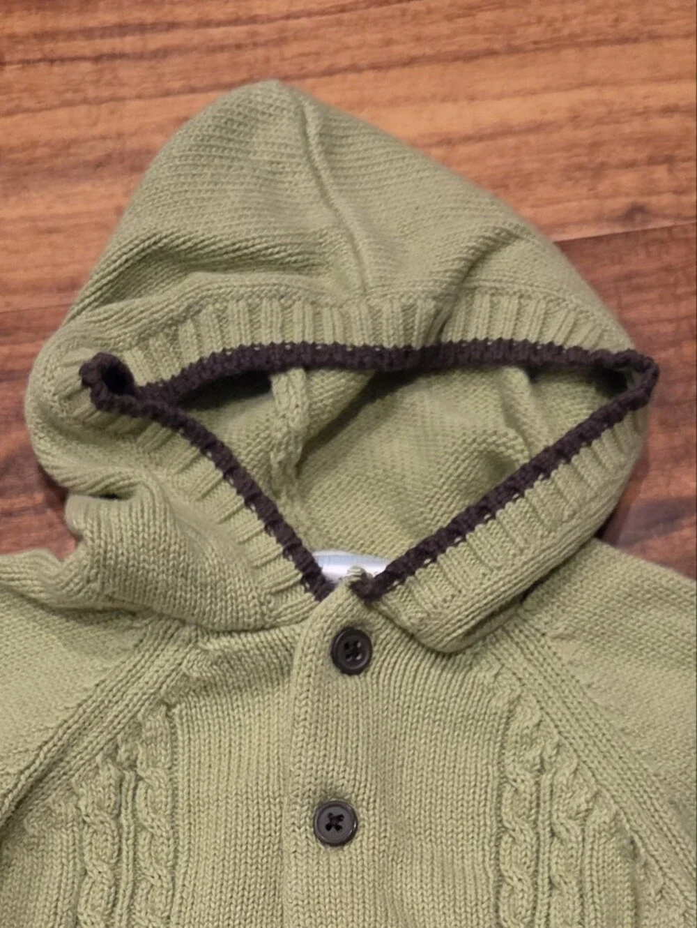 Gymboree EUC 6-12 Months Green Hooded Dino Sweater and Brown Corduroy Pants